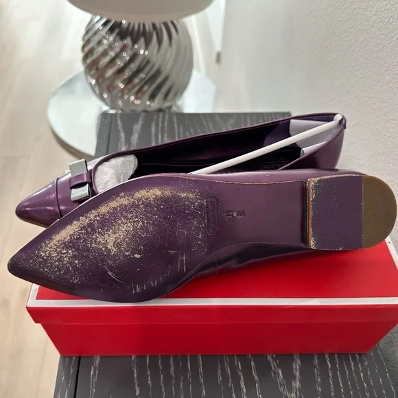 Coach Wynter Violet Metallic Leather Flats | Size 11 | Excellent Condition - Picture 6 of 6